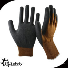 13 galgas de punto de nailon y spandex & nappy revestimiento de acrílico cubierto negro de alta tecnología espuma de nitrilo guantes